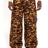 WOA Camouflage pants with a WA brand logo on a white background