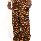 WOA Camouflage pants with a WA brand logo on a white background