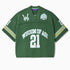 Sage Green Football jersey with 'Wisdom of Age' and number '21' on a white background