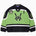 Front view of the Wisdom Of Age Knit Hockey jersey Neon. WA logo on the front with and captains C on the left shoulder and a nyc skyline patch on the right shoulder. the number 21 on the sleeves