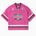Pink knitted football  jersey with Wisdom Of Age skyline, WA logos anda captains patch.