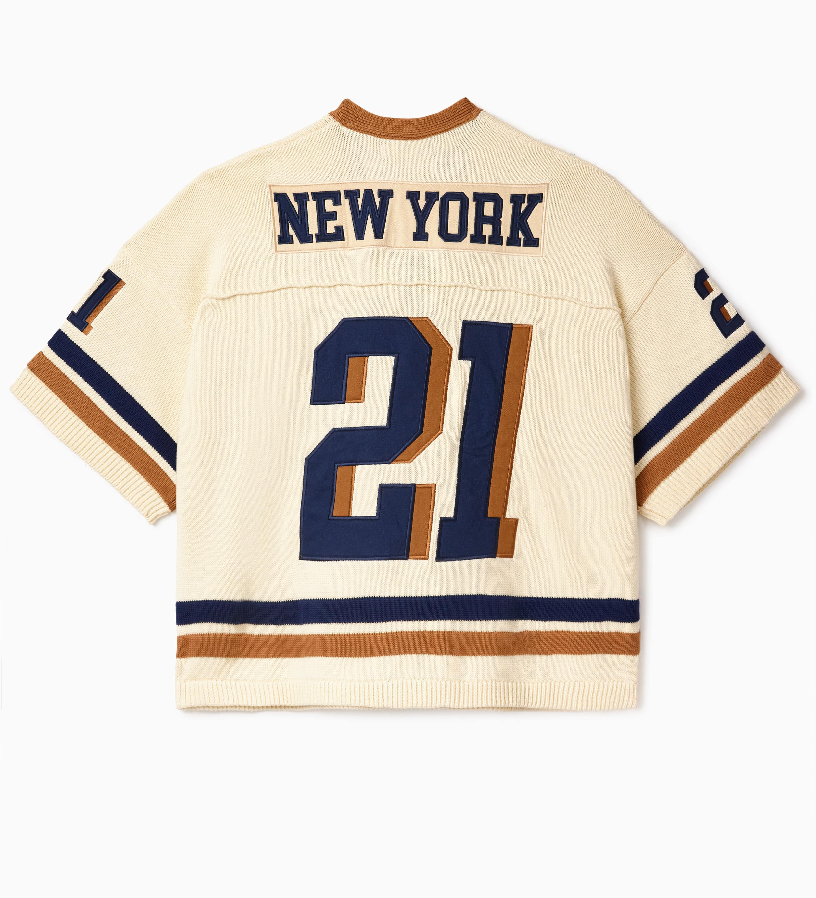 Wisdom Of age football jersey with 'New York' and number '21' on a white background