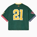 Knit Baseball Batting Jersey- Green & Yellow