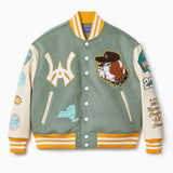 Bulldog Varsity Jacket - Sage Green