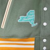 Bulldog Varsity Jacket - Sage Green