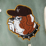 Bulldog Varsity Jacket - Sage Green