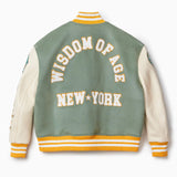 Bulldog Varsity Jacket - Sage Green