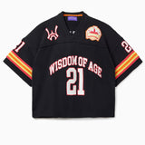 Knit Football Jersey - Black