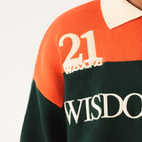 Bleecker Rugby Polo LS - Orange & Green