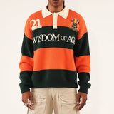 Bleecker Rugby Polo LS - Orange & Green