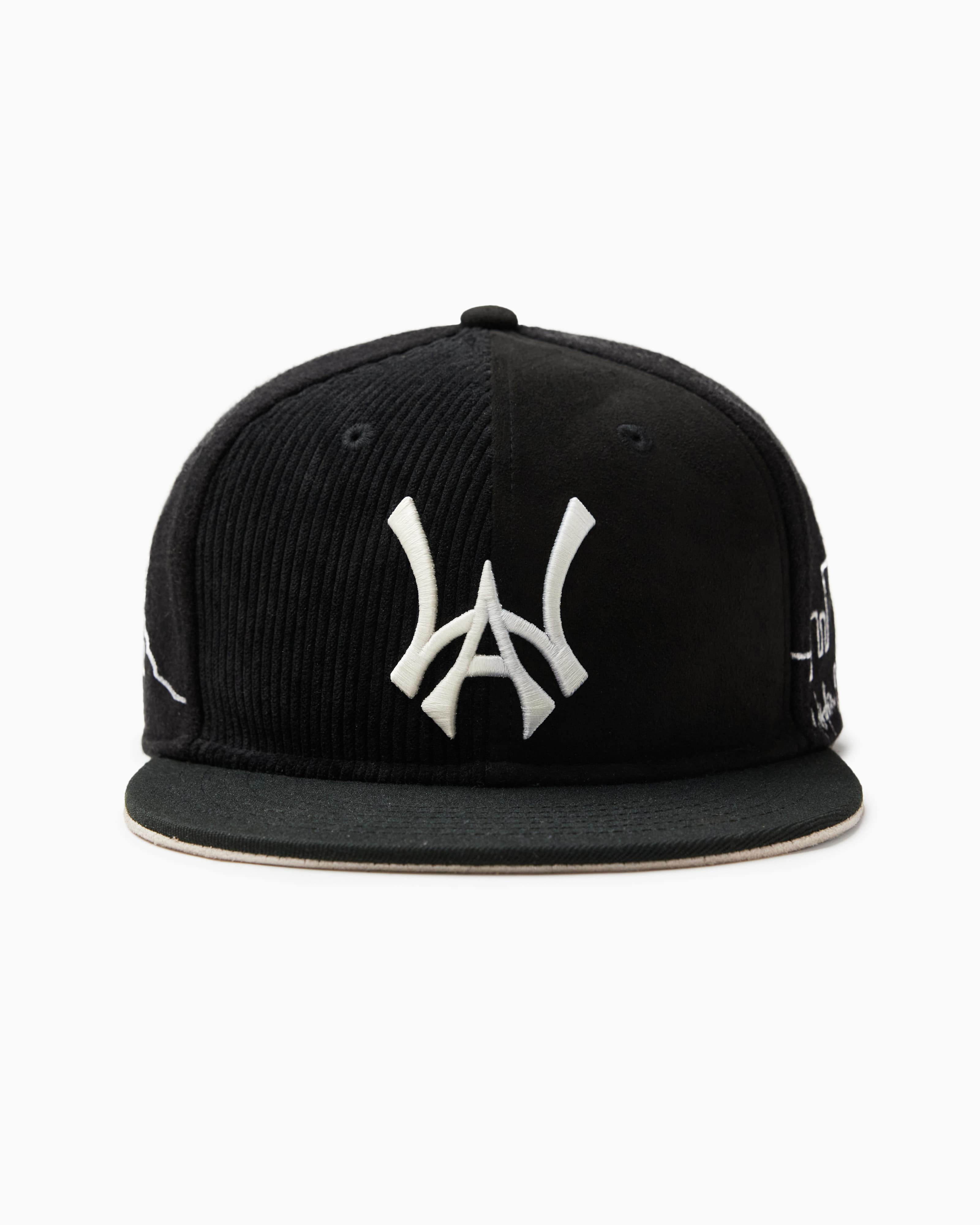 Wisdom Of age Skyline Fitted Hat Black front view