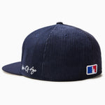 Wisdom Of age Logo Fitted Hat Navy back side view