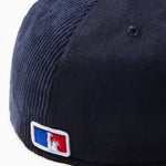 Wisdom Of age Logo Fitted Hat Navy back view Close up