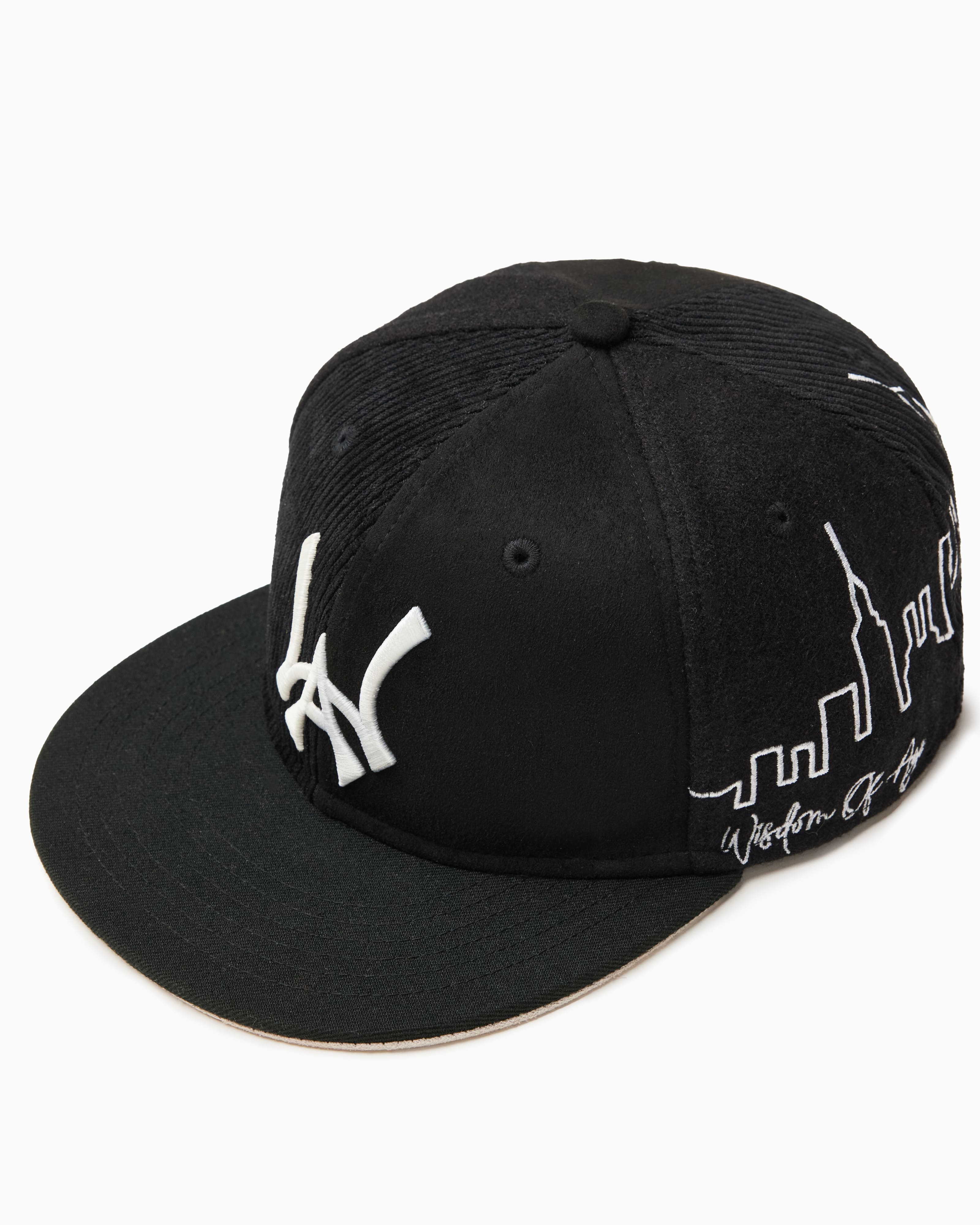 Wisdom Of age Skyline Fitted Hat black top view