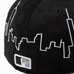 Wisdom Of age Skyline Fitted Hat black back view Close up