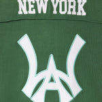 Sage Green Wisdom Of Age Football Jersey with 'New York' and WA logo