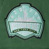 Wisdom Of Age Skyline patch with 'Wisdom of Age New York City' design on a sage green background