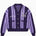 Front view of the Wisdom Of age Knitted Cardigan Purple V2 on a white background.