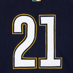 Black knitted Soccer Jersey jersey with number 21 and the 'NY Tough' logo on the upper neck.