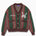 Wisdom of Age Beef & Broccoli Striped City Cardigan. Color blend of evergreen forest and bordeaux wine with the WOA symbol on the left chest and the brand name “Wisdom of Age” written in script cursive on the right chest. Two drop-in slip pockets on both sides and a 4 button placket with a v-neck drop.