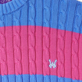 Cable-Knit Short-Sleeve T-Shirt- Cotton Candy