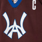 Wisdom Of Age Hockey Jersey Chocolate Front close up