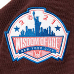 Wisdom Of Age Hockey Jersey Chocolate patch close up