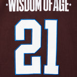 Wisdom Of Age Hockey Jersey Chocolate back close up 2 1
