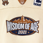 Football jersey with 'Wisdom of Age 2021' logo and the New York Skyline