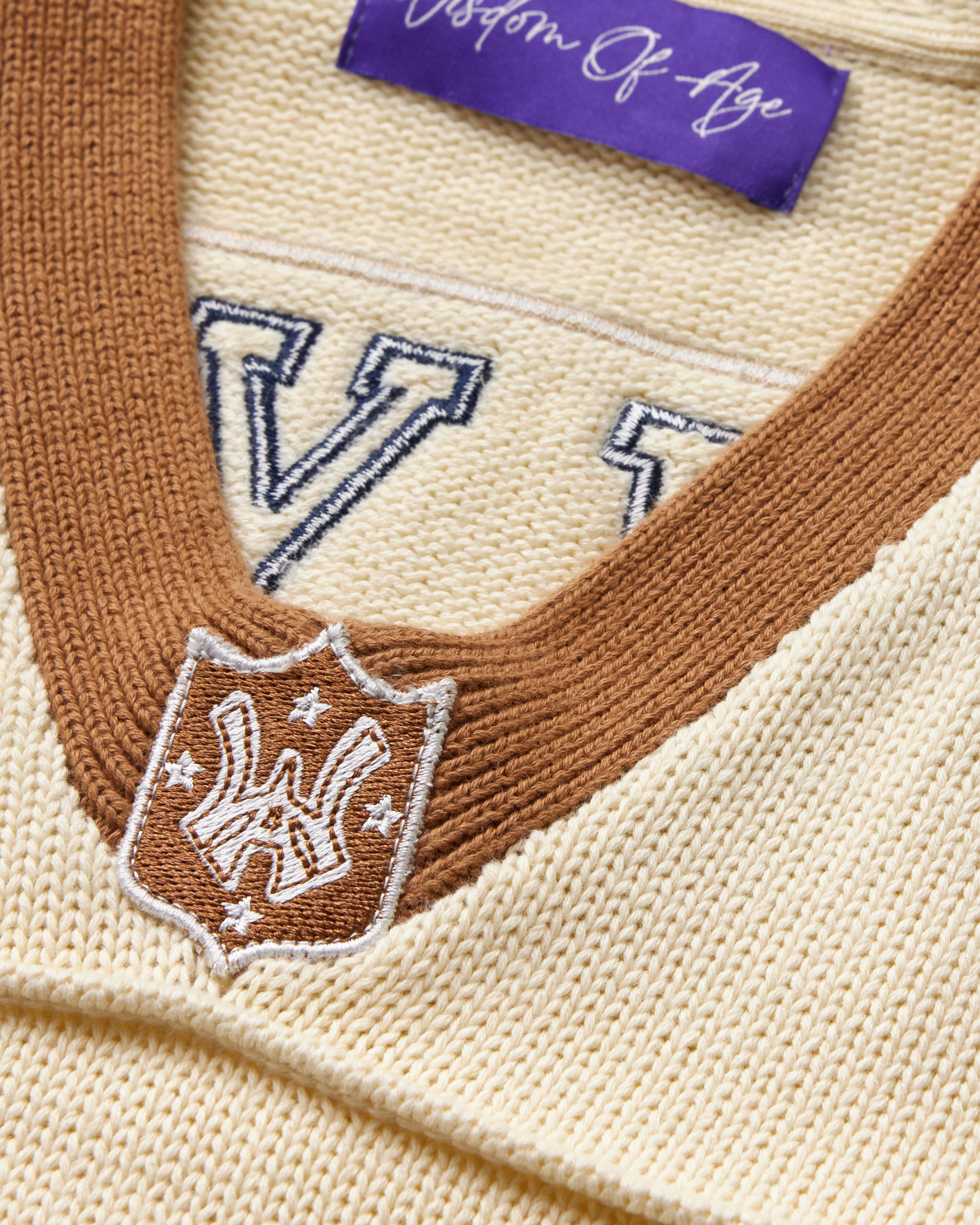 Close-up of the WA Shield embroidered logo