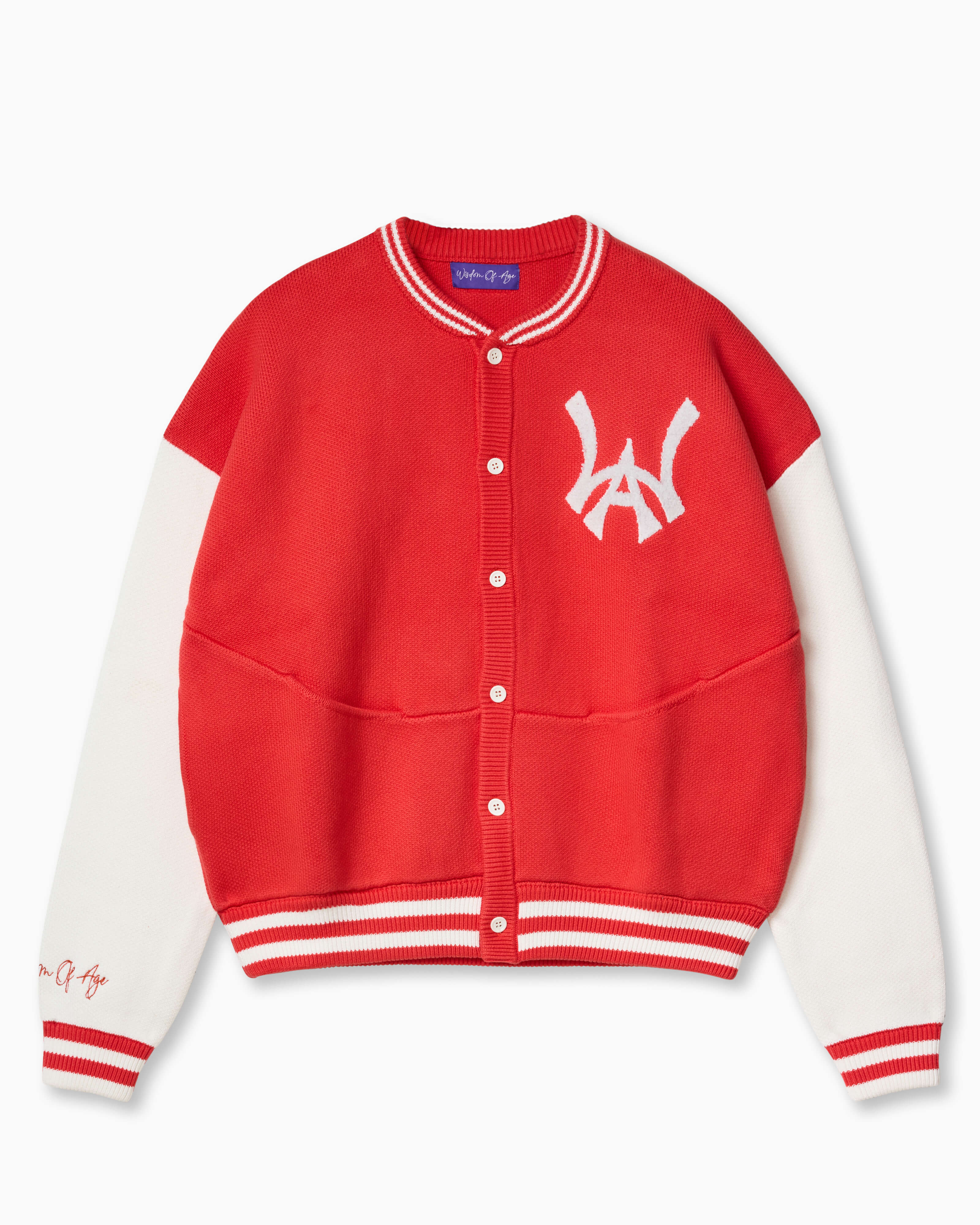 Uni 2025 cardigan red