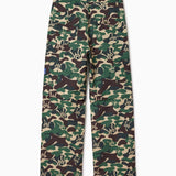 Camouflage-patterned pants on a white background