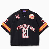 Knit Football Jersey - Black